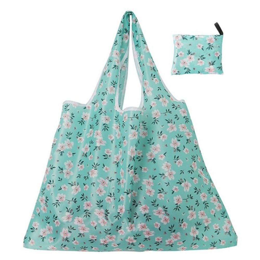 Bright Flower Print Tote Bag